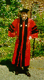 Bill Holden in his scarlet cap & gown