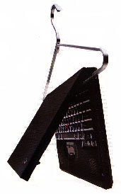 magazine ad showing a Thinkpad folded over a clothes hanger