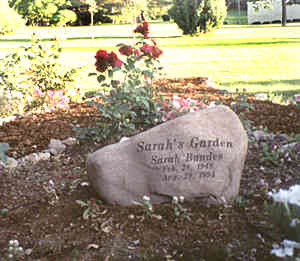 Sarah's memorial stone