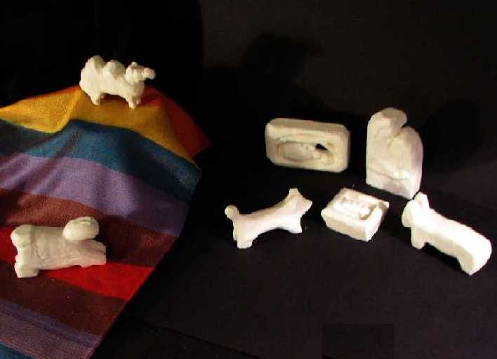 Crèche figures carved 
from Ivory soap