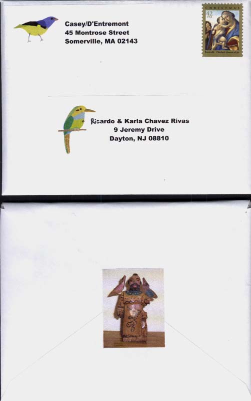 Front and back of the envelope