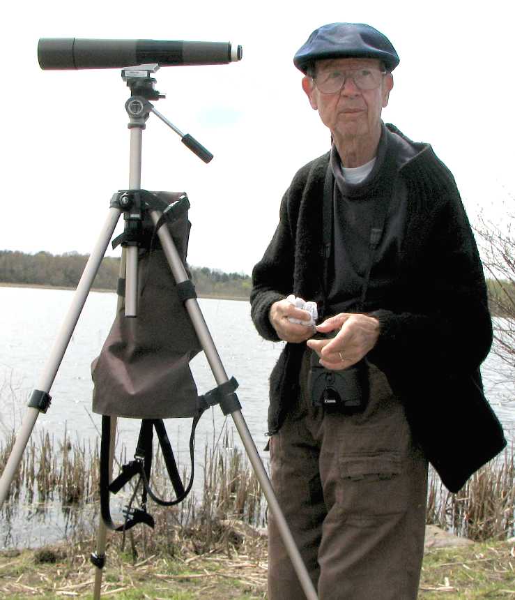 Herman & his scope at Great Meadows in Concord MA