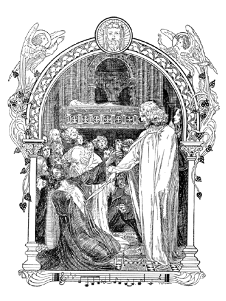 Illustration: Parsifal healing King Amfortas
