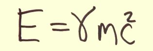 energy equals gamma m c squared