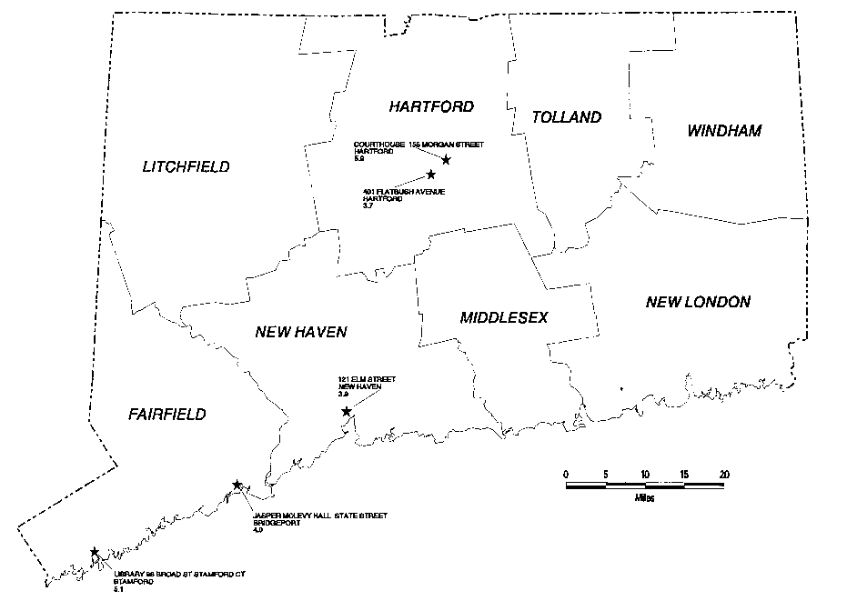 Map of second-highest eight-hour average CO concentration