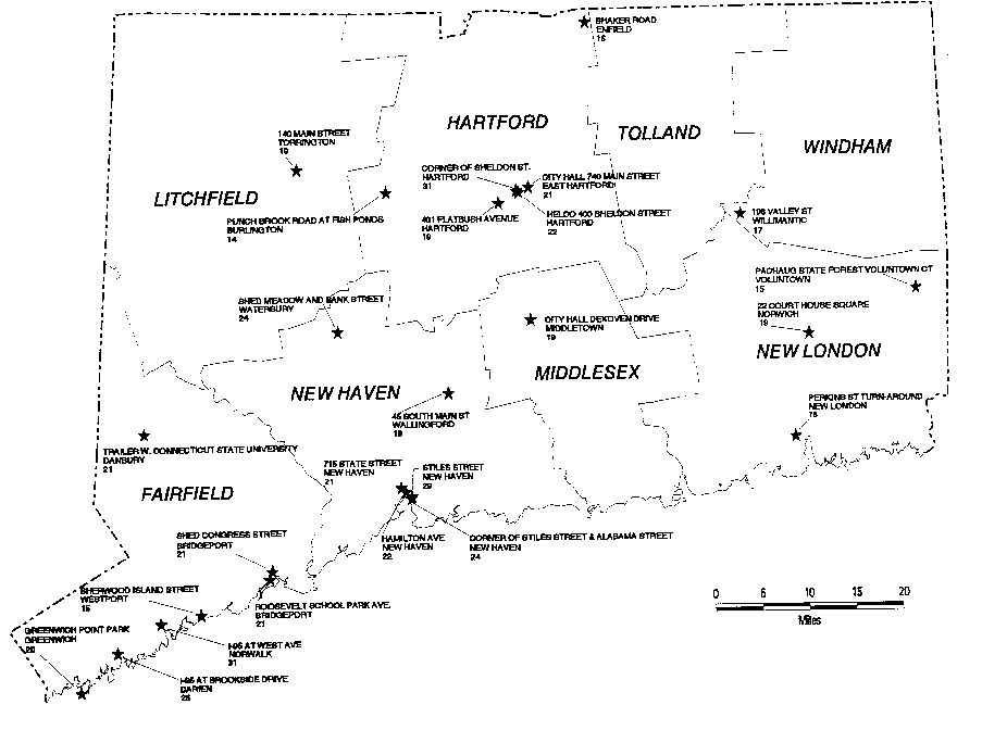 Map of annual average PM10 concentration