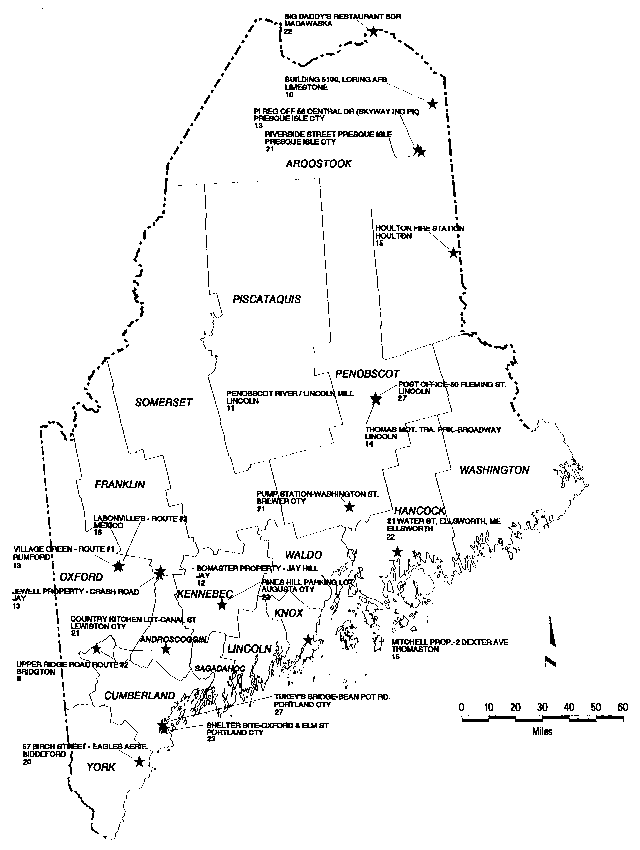 Map of annual average PM10 concentration