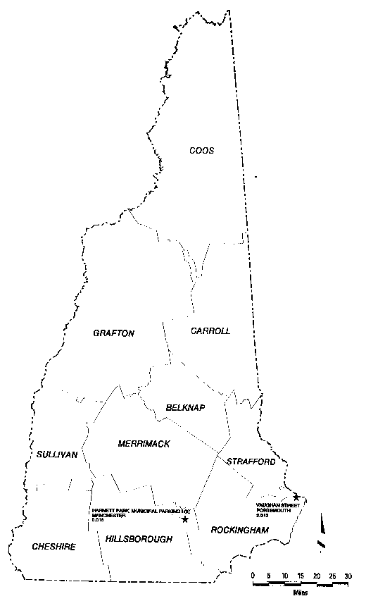 Map of annual average NO2 concentration