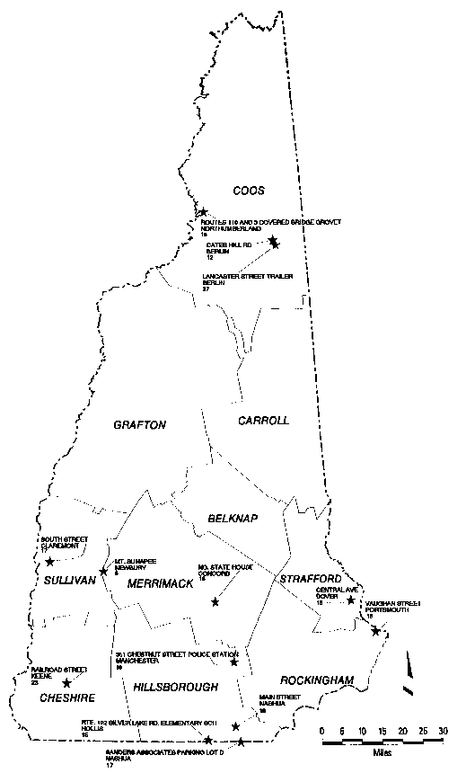 Map of annual average PM10 concentration