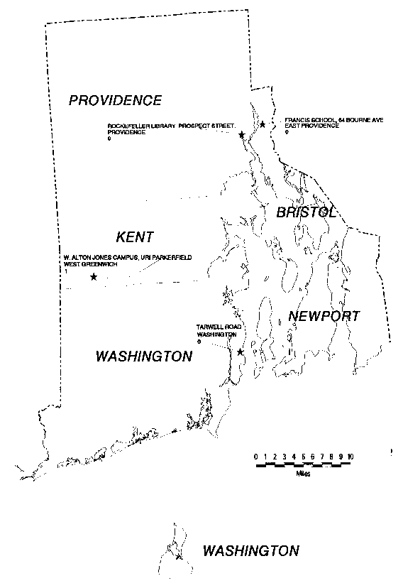 Map of number of ozone exceedance days